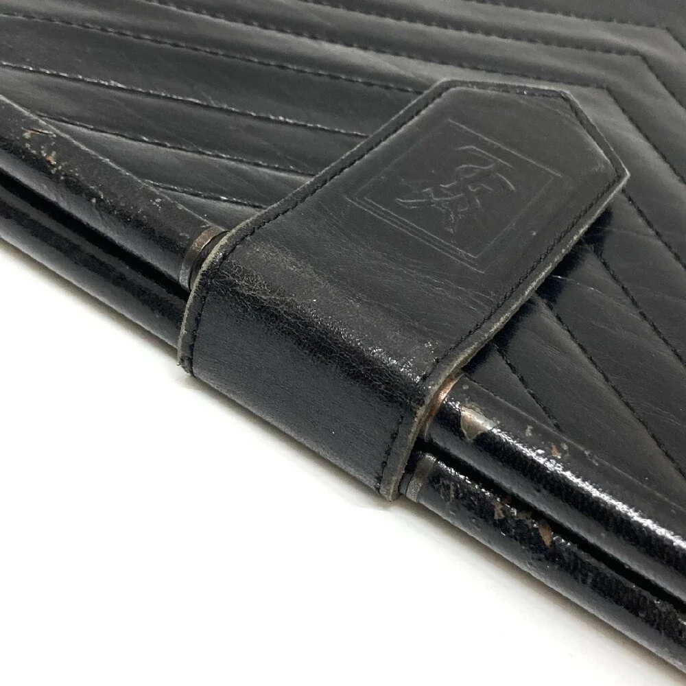 Yves Saint Laurent Clutch Bag Black Ysl #240726Y22B - Picture 6 of 10